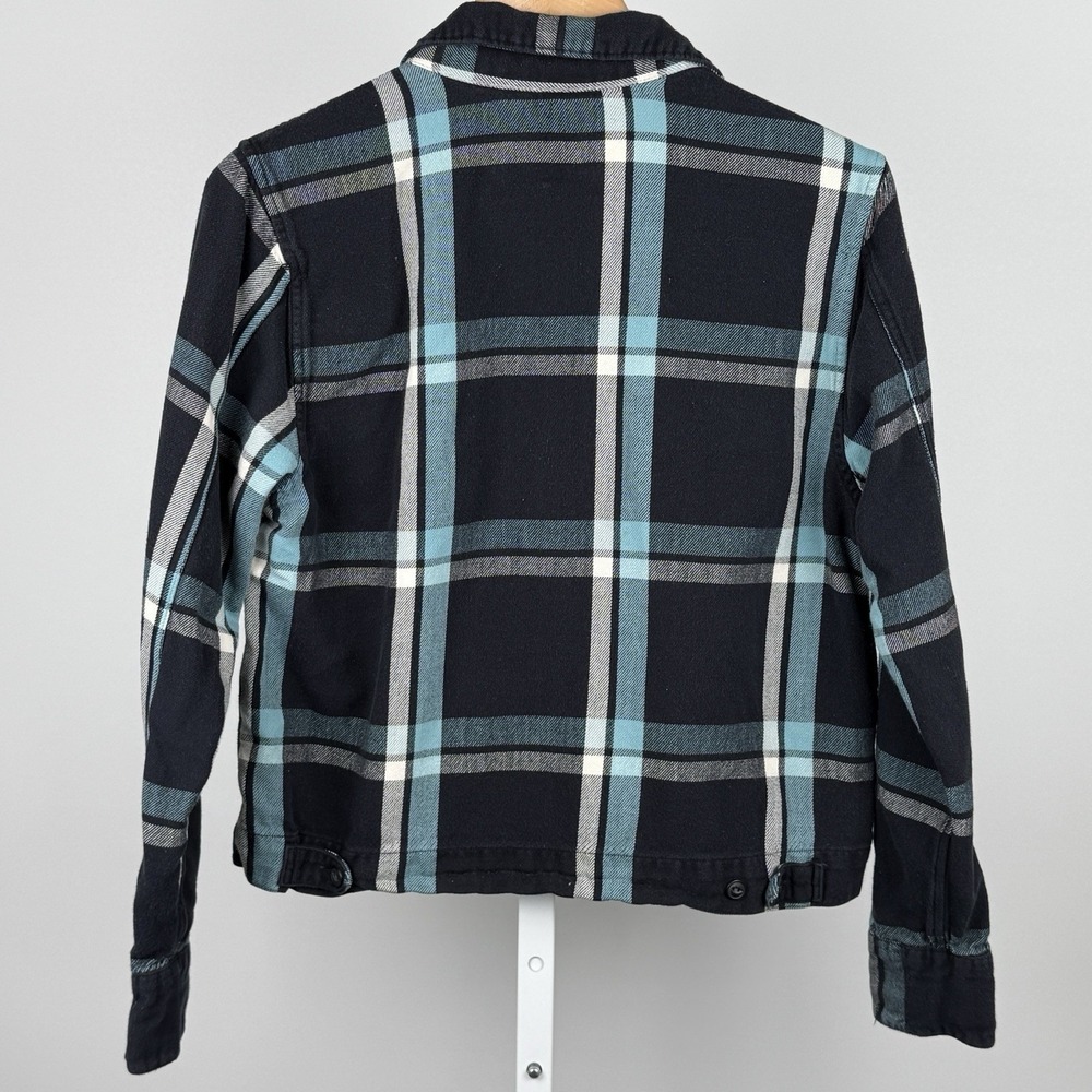 Patagonia Women Long‎ Sleeve Blue Plaid Button Front Shacket - Picture 3 of 9